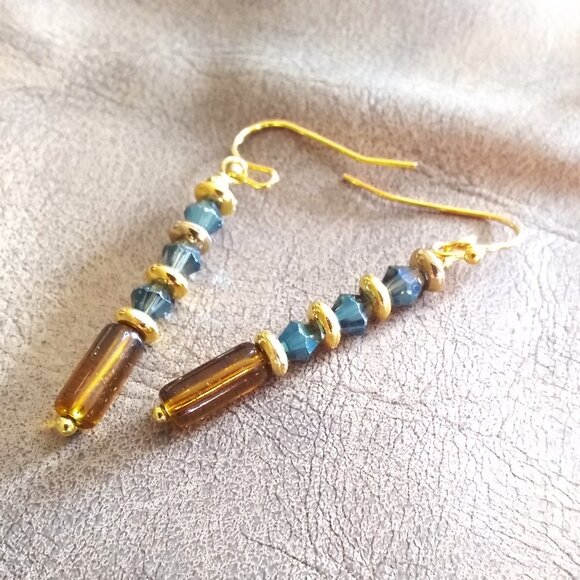 Handmade: Stick Earrings! Slim Beaded & Lightweight ~ Each Pair is different! - Picture 1 of 6